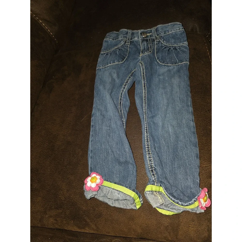 Gymboree growing flowers floral jeans size‎ 2t